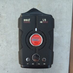 Black Radar Detector with Red Accents